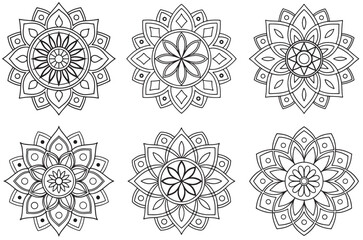 Minimalist Black and White Mandala Designs for Home Decor and Branding