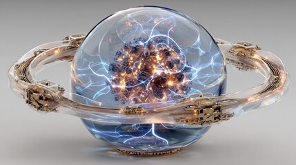 Captured Cosmos: A Celestial Orb of Energy and Intrigue