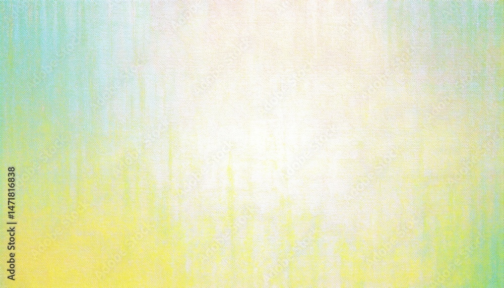 Poster soft pastel watercolor canvas texture with vertical brush strokes in yellow green and blue for sprin
