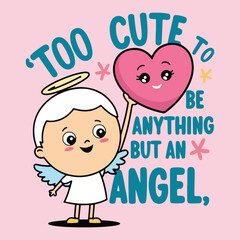 Flat vector collection for Be An Angel Day showing cute angel characters helping others, giving food, supporting animals, environmental acts, minimal style, solid colors only, no raster or gradient