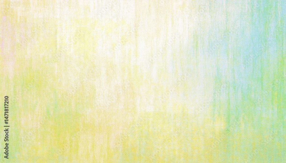Poster soft pastel watercolor canvas texture with vertical brush strokes in yellow green and blue for spring web design or eco branding background

