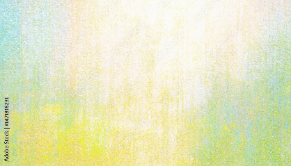 Poster soft pastel watercolor canvas texture with vertical brush strokes in yellow green and blue for sprin