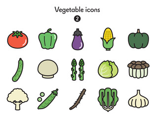 シンプルアイコン集 野菜
