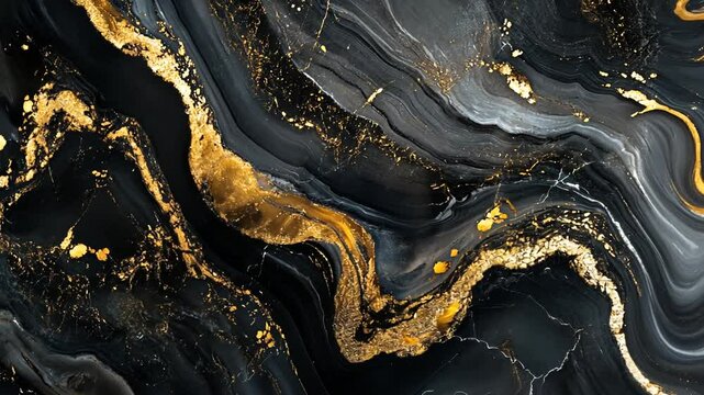 Abstract black marble with gold veins, luxury background design, texture, pattern