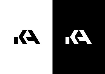AK, KA initial letters logo icon