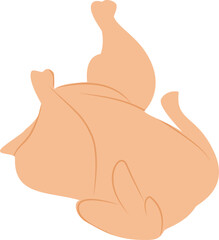 vector illustration of an raw chicken meat
