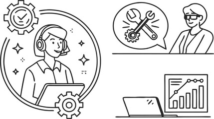 Customer Support Representative Assisting Clients With Technical Issues During a Work Meeting
