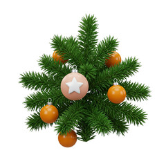 christmas tree and decorations