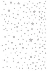 Vector background with silver stars. Cute illustration for print, wallpaper, packaging, scrapbooking, postcards
