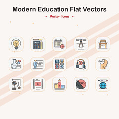 Modern Education Flat Vectors