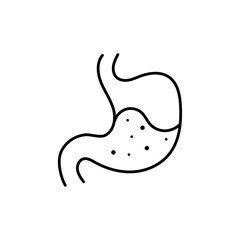 Acid reflux icon,acid stomach vector icon 