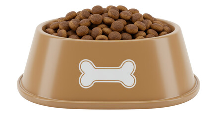 Isolated Bowl of Dog Food