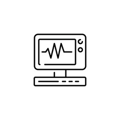 Obraz premium Cardiogram icon. Simple cardiogram icon for social media, app and web design. Vector illustration.