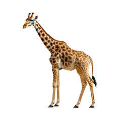 Fototapeta premium A giraffe side view isolated on transparent background
