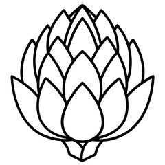 Artichoke outline vector