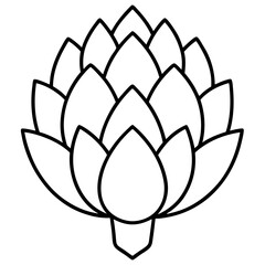 Artichoke outline vector