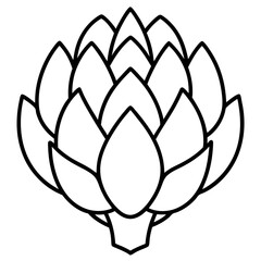 Artichoke outline vector