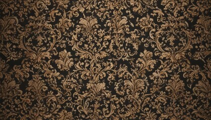 Intricate damask pattern, elegant swirls & leaves ,  intricate,  decorative,  fabric print