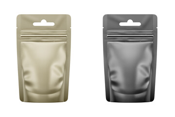 Stand Up Pouch Mockup 3D Rendering Isolated on White Background