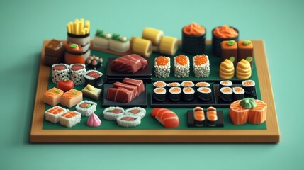 Diverse sushi platter (1)