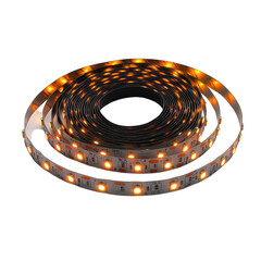 LED strip lights isolated on transparent background.