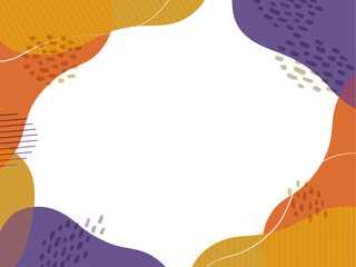 ハロウィンをイメージしたオシャレな曲線フレーム_ベクターイラスト