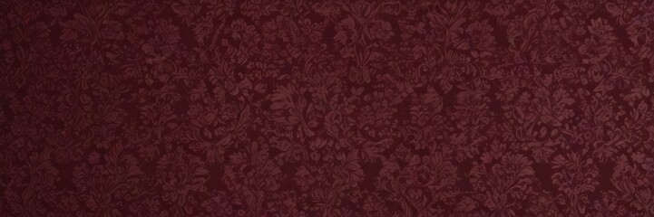 Deep burgundy damask, shadowy floral details, repeating texture, damask, ornate, dark