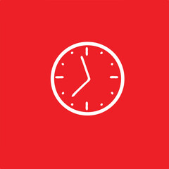 Clock icon for web and mobile. Adobe Illustrator Artwork.