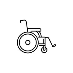 Wheelchair icon. Simple wheelchair icon for social media, app and web design. Vector illustration.