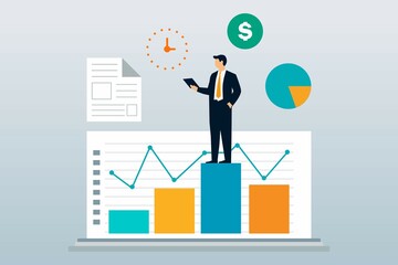 Obraz premium finance investment vector graphics