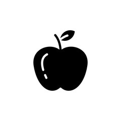 apple, fresh fruit icon vector