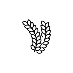 Barley icon. Simple barley stalks icon for social media, app and web design. Vector illustration.