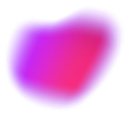 Obraz premium Abstract blurred pink shape. Mesh fluid liquid element. Soft light holographic blob. Neon blend vibrant figure