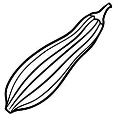 Okra outline vector