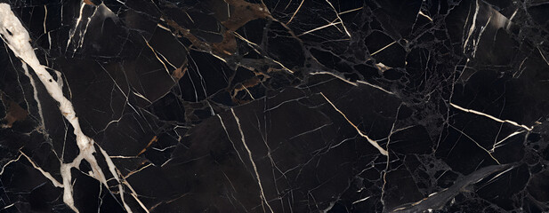 Black Marble Texture with White Veining: High-Resolution Background
