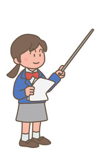 発表をする女子学生