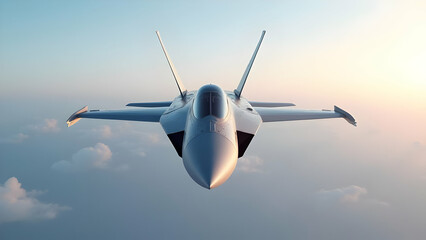 Fighter jet Fly in the sky vector illustration 