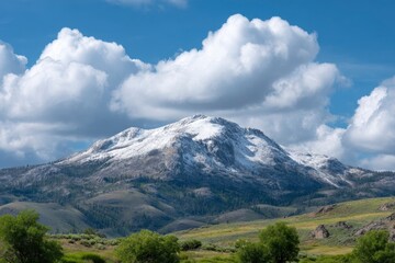 Snow-capped Mountain Majesty: A Serene Landscape