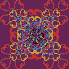 abstract floral background, colorful orchids