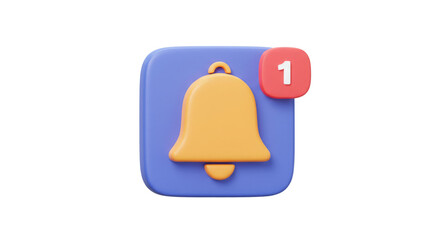 One new notification!  A 3D bell icon.