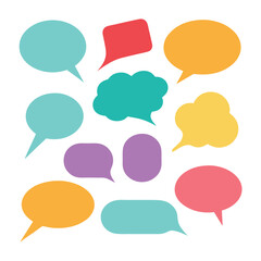 set of speech bubbles