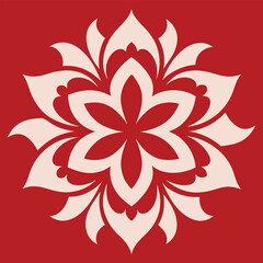 Abstract floral design featuring a colorful lotus pattern, an artistic vector illustration of nature's spring ornament