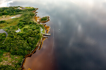 The old Lettermacaward ferry pier at Gweebarra bay in County Donegal, Ireland
