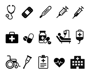 医療設備・医療器具アイコンセット