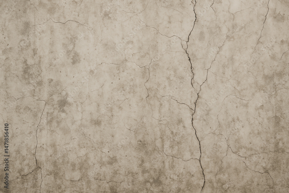 Poster a close-up view of a textured wall featuring cracks and imperfections. the aged surface conveys a se