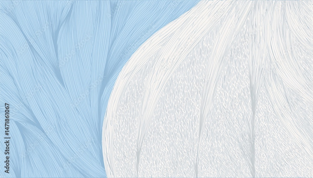 Poster abstract light blue and white curved line texture for minimalist web design, soft branding, print ba