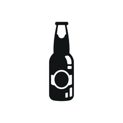 Beer bottle icon. Simple beer bottle icon for social media, app and web design. Vector illustration.