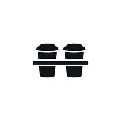 Coffee tray icon. Simple coffee tray icon for social media, app and web design. Vector illustration.
