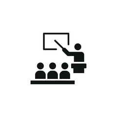 Lesson presentation icon. Simple lesson presentation icon for social media, app and web design. Vector illustration.