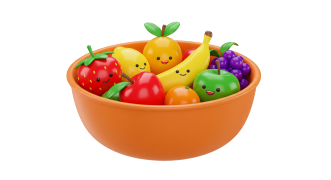 Cute fruit bowl! Healthy & happy!